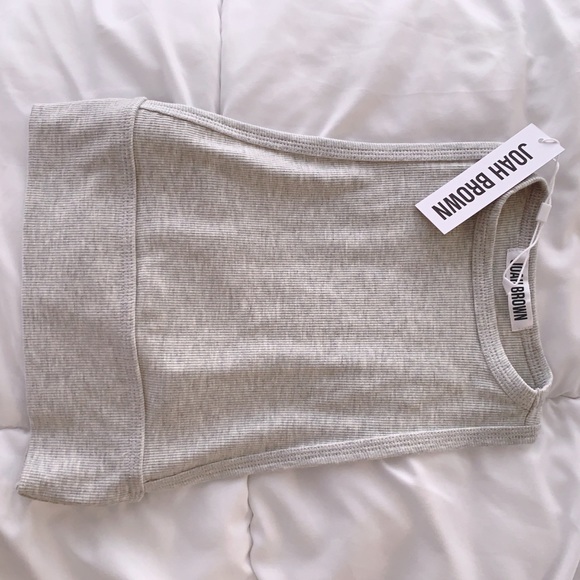 Joah Brown Longline Tank Grey Flexrib X/S 0-2 - Picture 6 of 6